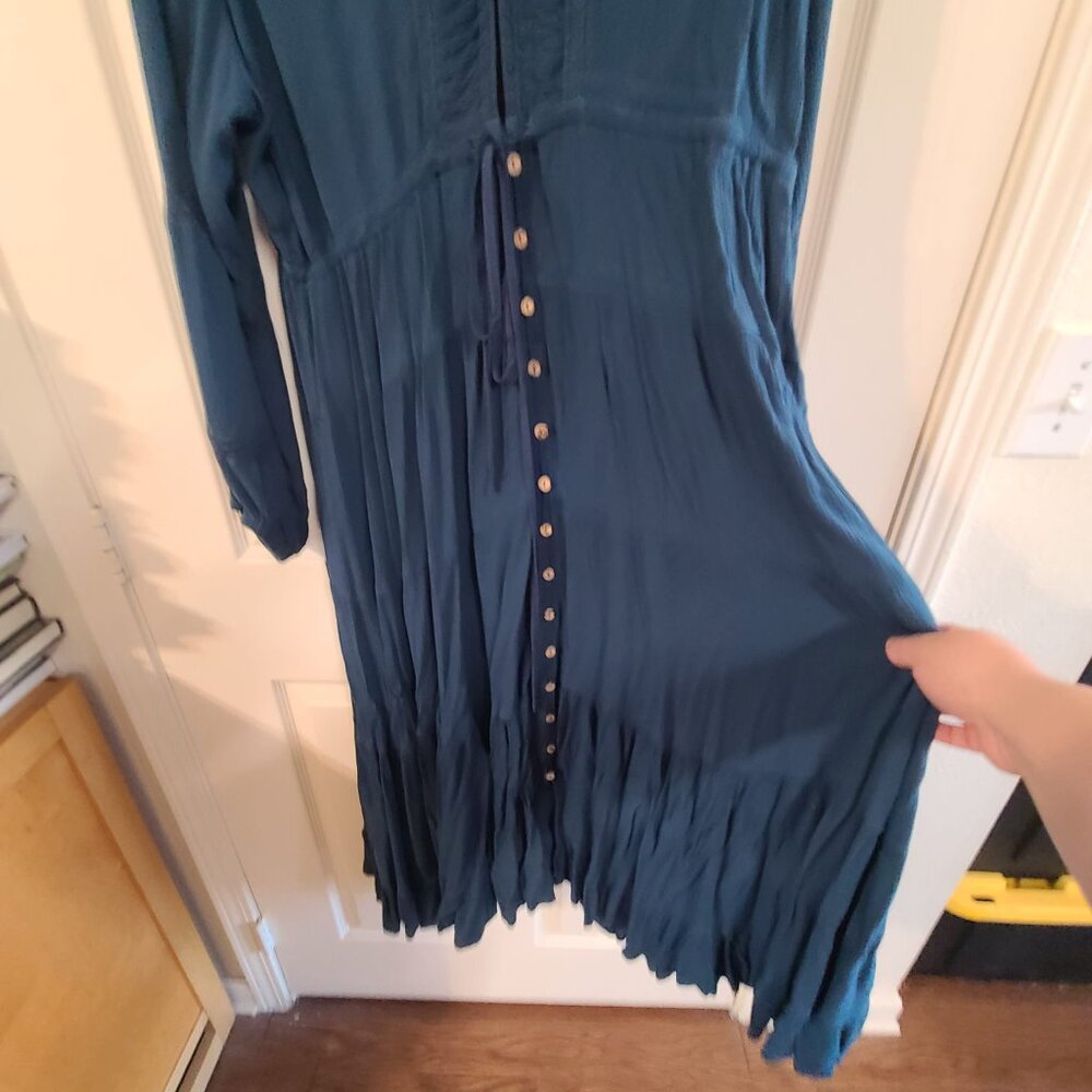 CITY CHIC MAXI BOHO DRESS PLUSE SIZE 20 PRE OWNED IN GOOD CONDITION TEAL COLOR - Picture 9 of 10